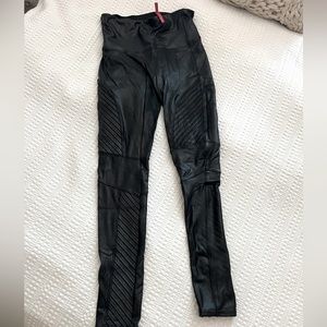 SPANX moto leather leggings